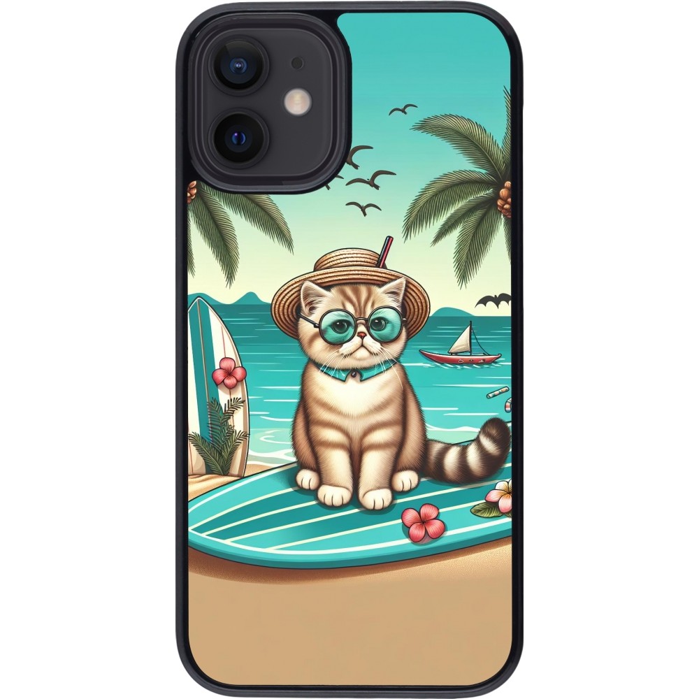 iPhone 12 mini Case Hülle - Chat Surf Stil