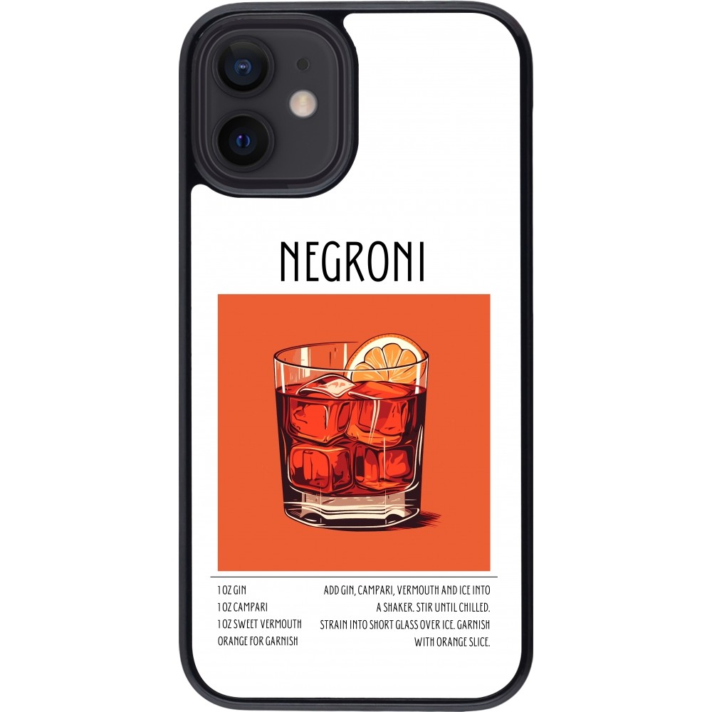 iPhone 12 mini Case Hülle - Cocktail Rezept Negroni