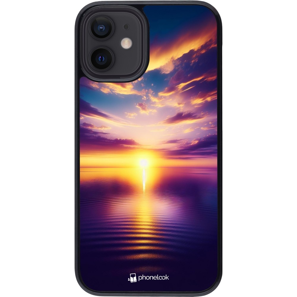 iPhone 12 mini Case Hülle - Sonnenuntergang gelb violett