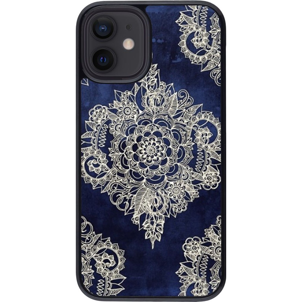 Hülle iPhone 12 mini - Cream Flower Moroccan