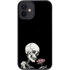 iPhone 12 mini Case Hülle - Halloween 2023 rose and skeleton