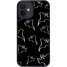 iPhone 12 mini Case Hülle - Halloween 2024 black and white ghosts