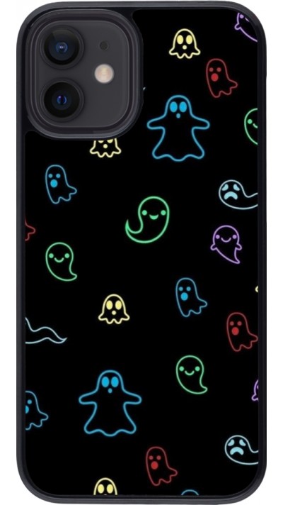 iPhone 12 mini Case Hülle - Halloween 2024 colorful ghosts