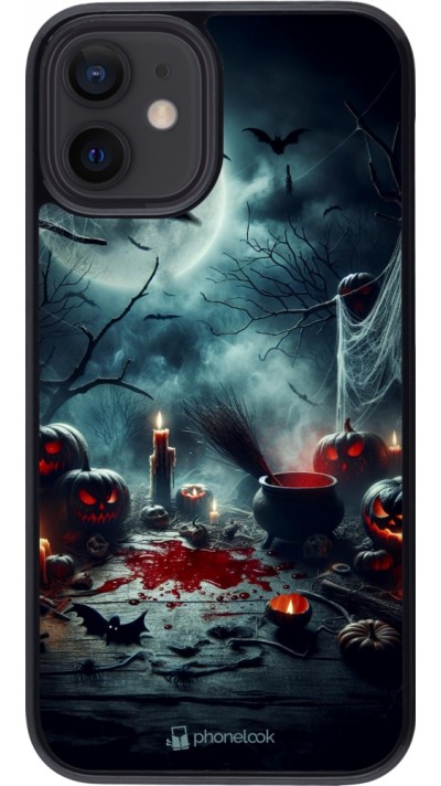 iPhone 12 mini Case Hülle - Halloween 2024 Dunkler Mond