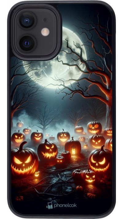 iPhone 12 mini Case Hülle - Halloween 2024 Viele Kuerbisse