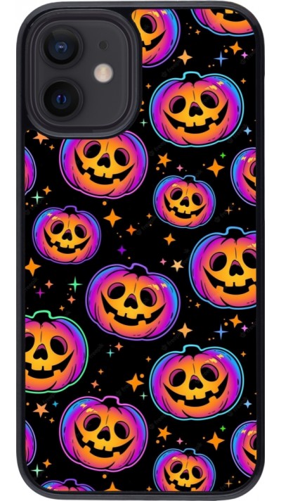 iPhone 12 mini Case Hülle - Halloween 2024 rainbow pumpkins