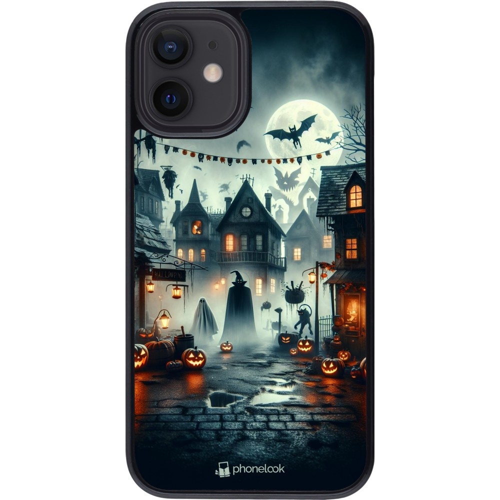 iPhone 12 mini Case Hülle - Halloween Spukstadt