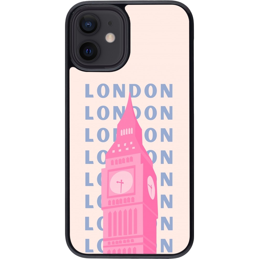 iPhone 12 mini Case Hülle - London Pink Print