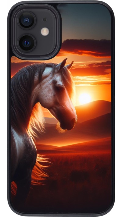 iPhone 12 mini Case Hülle - Majestätischer Sonnenuntergang Pferd