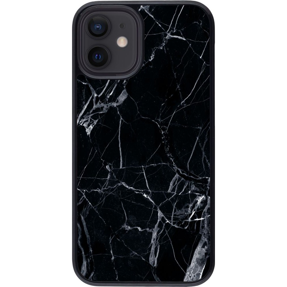 Hülle iPhone 12 mini - Marble Black 01