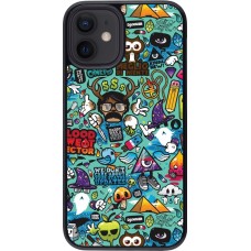 iPhone 12 mini Case Hülle - Mixed Cartoons Turquoise