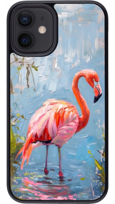 iPhone 12 mini Case Hülle - Paint Flamingo