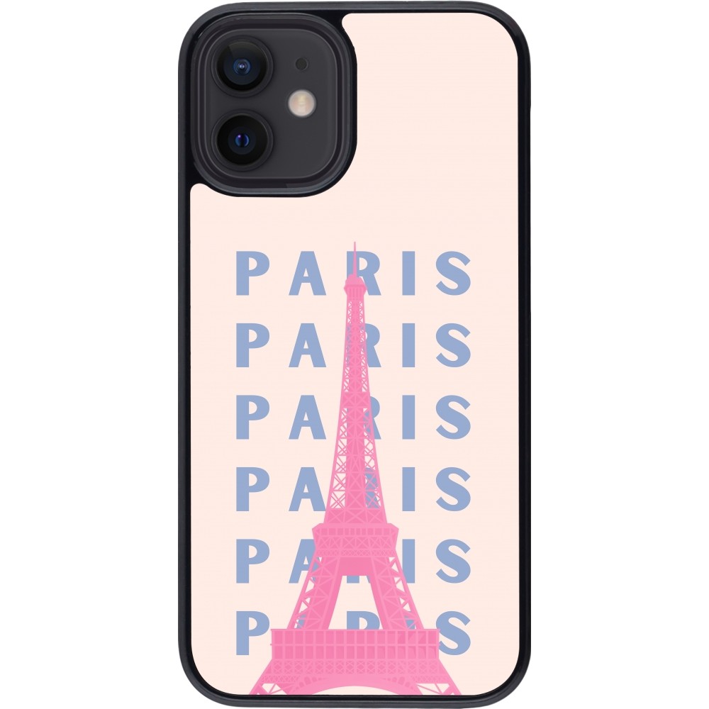 iPhone 12 mini Case Hülle - Paris Pink Print