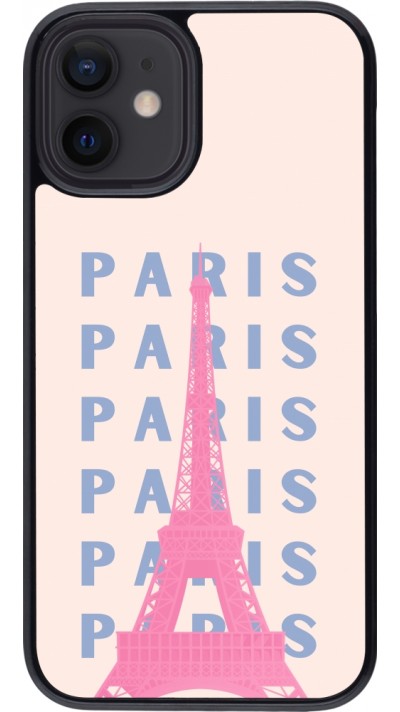 iPhone 12 mini Case Hülle - Paris Pink Print