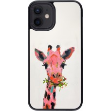 iPhone 12 mini Case Hülle - Pink Girafe Paint