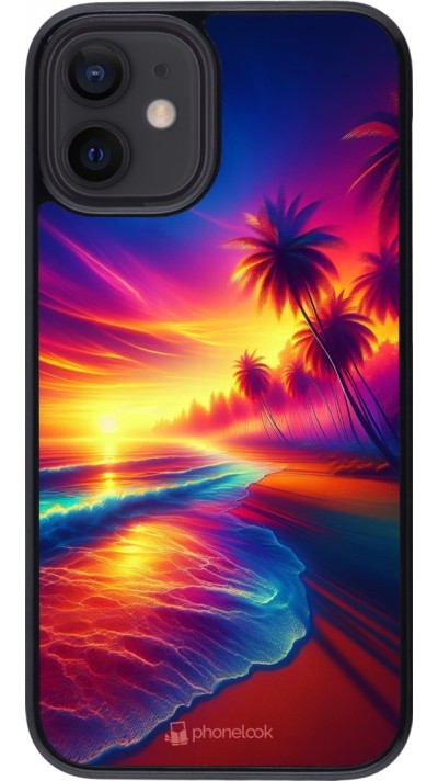 iPhone 12 mini Case Hülle - Strand Sonnenuntergang auffällig