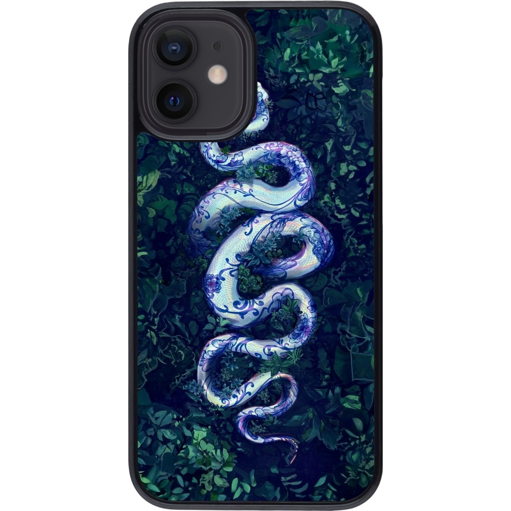 iPhone 12 mini Case Hülle - Snake Blue Anaconda