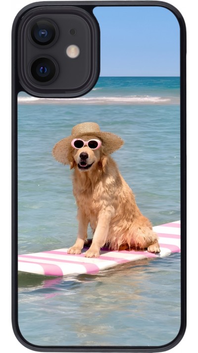 iPhone 12 mini Case Hülle - Summer Dog on Paddle