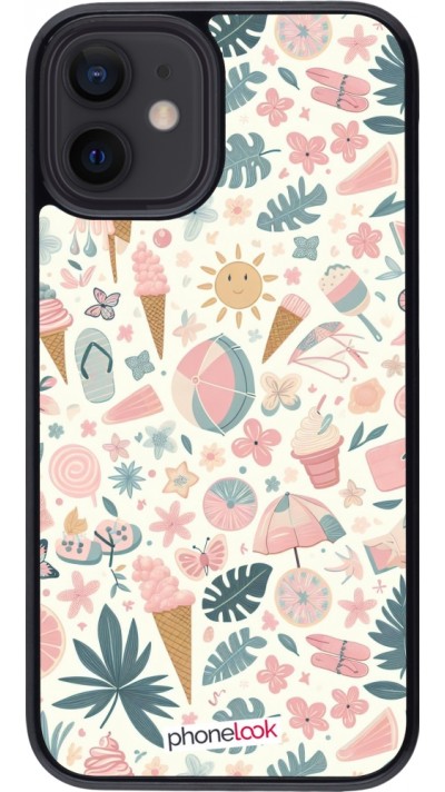 iPhone 12 mini Case Hülle - Sommer Pink Muster