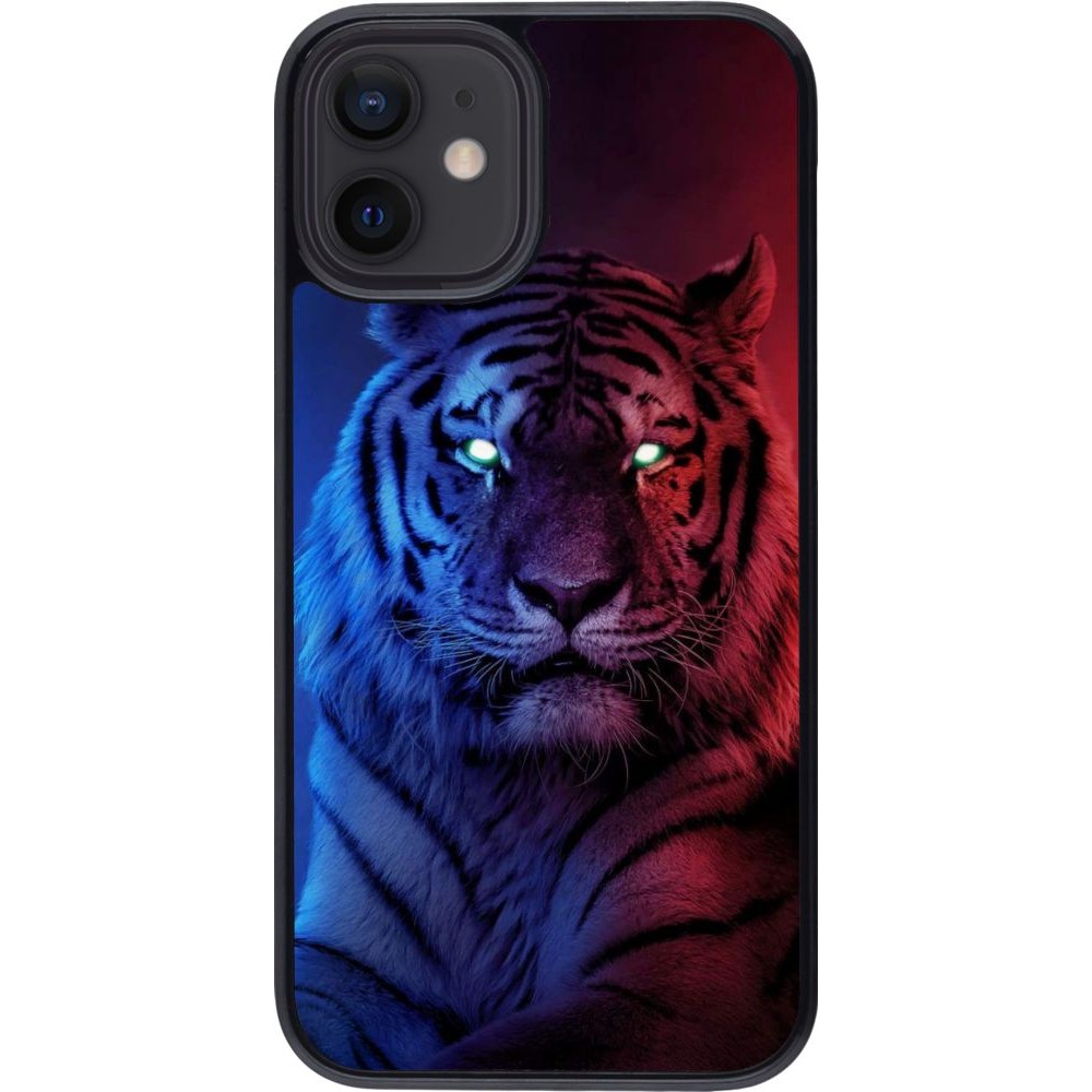 Hülle iPhone 12 mini - Tiger Blue Red