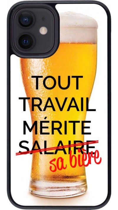 Hülle iPhone 12 mini - Tout travail mérite sa bière