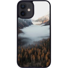 iPhone 12 mini Case Hülle - Silikon schwarz Autumn 22 forest lanscape