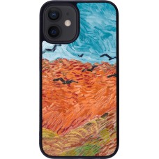 iPhone 12 mini Case Hülle - Silikon schwarz Autumn 22 Van Gogh style