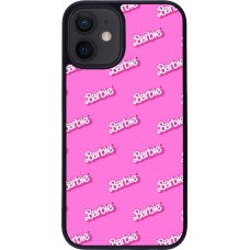 iPhone 12 mini Case Hülle - Silikon schwarz Barbie Pattern