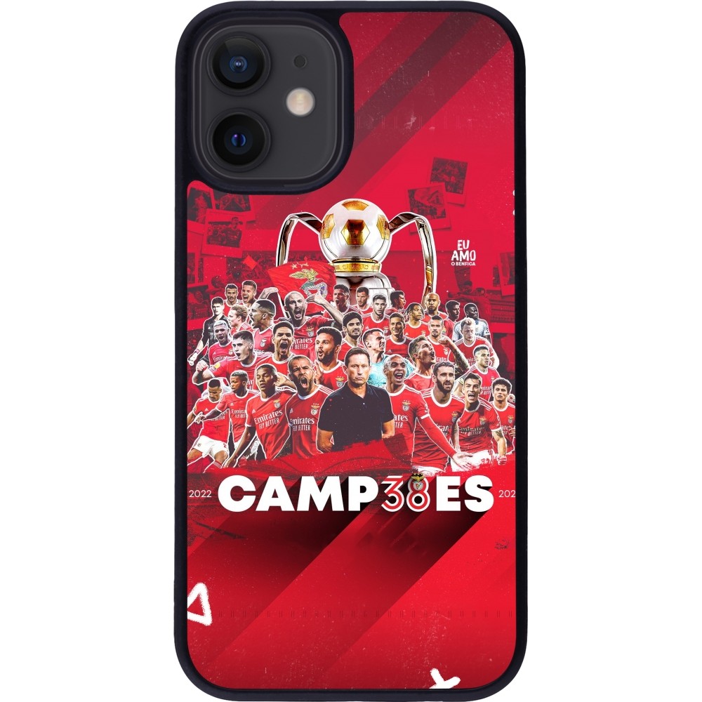 iPhone 12 mini Case Hülle - Silikon schwarz Benfica Campeoes 2023