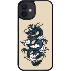 iPhone 12 mini Case Hülle - Silikon schwarz Blue Dragon Tattoo