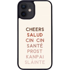 iPhone 12 mini Case Hülle - Silikon schwarz Cocktail Cheers Salud