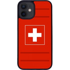 Hülle iPhone 12 mini - Silikon schwarz Euro 2020 Switzerland