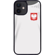 iPhone 12 mini Case Hülle - Silikon schwarz Polen 2022 personalisierbares Fussballtrikot