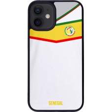 iPhone 12 mini Case Hülle - Silikon schwarz Senegal 2022 personalisierbares Fußballtrikot