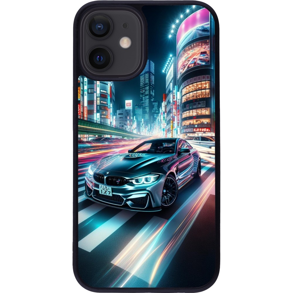 iPhone 12 mini Case Hülle - Silikon schwarz BMW M4 Tokio Nacht