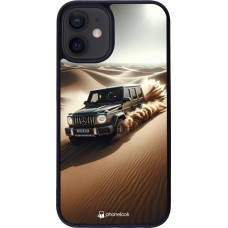 iPhone 12 mini Case Hülle - Silikon schwarz Mercedes G Drift Wueste