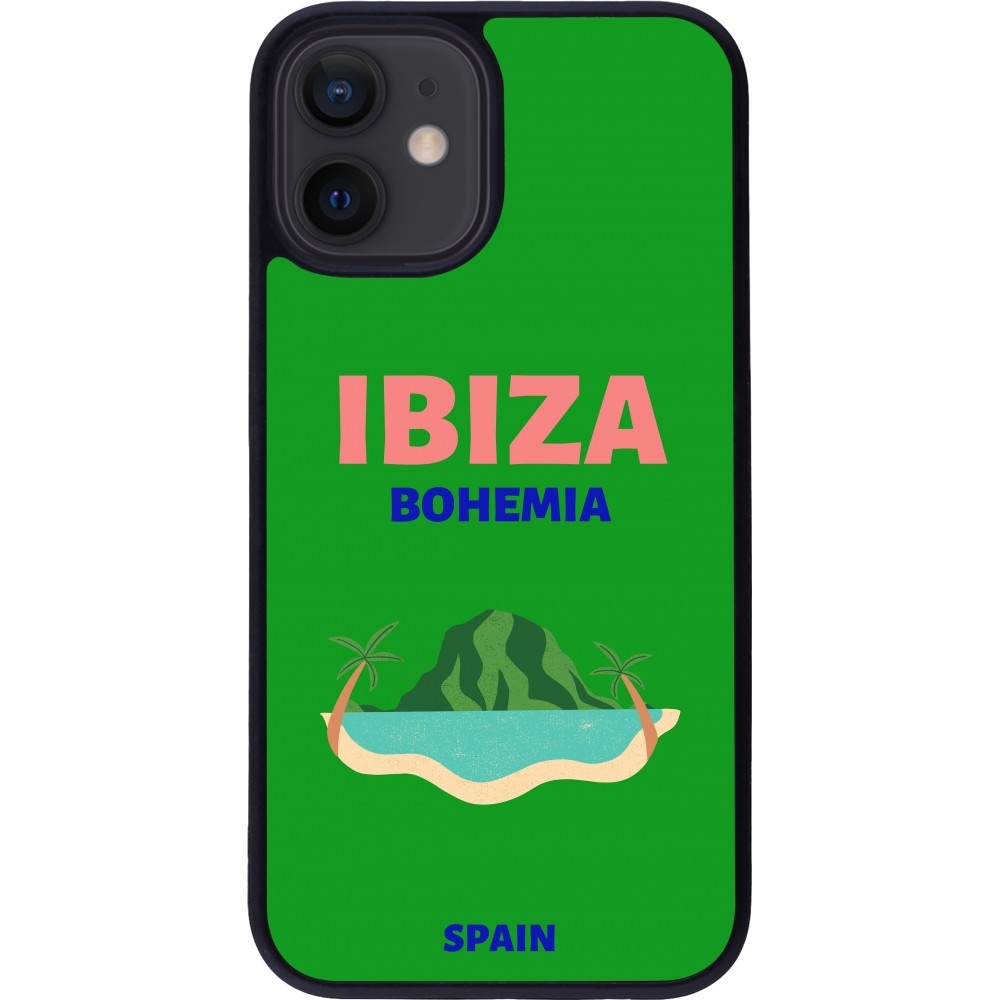 iPhone 12 mini Case Hülle - Silikon schwarz Pop Summer Destination Ibiza