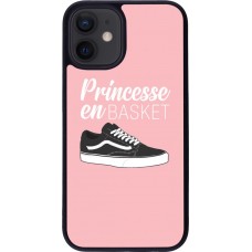 Hülle iPhone 12 mini - Silikon schwarz princesse en basket