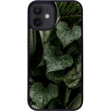 iPhone 12 mini Case Hülle - Silikon schwarz Spring 23 fresh plants