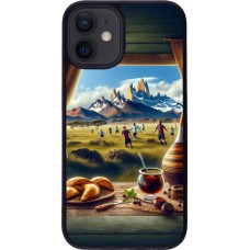 iPhone 12 mini Case Hülle - Silikon schwarz Argentinische Vibes