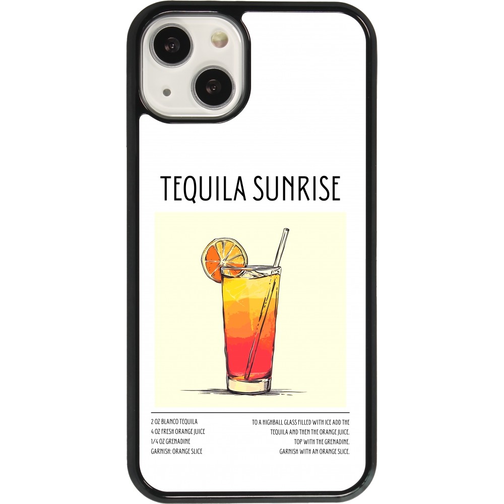 iPhone 13 Case Hülle - Cocktail Rezept Tequila Sunrise