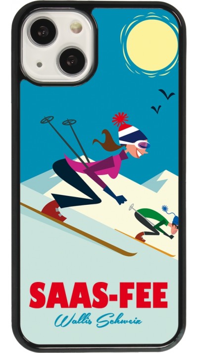 Coque iPhone 13 - Saas-Fee Ski Downhill