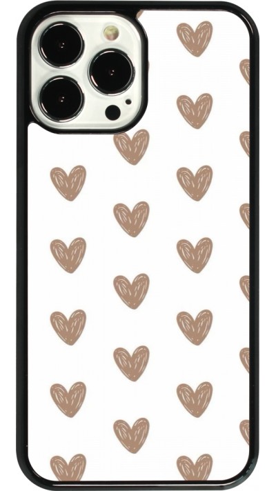 iPhone 13 Pro Max Case Hülle - Autumn 2024 brown hearts