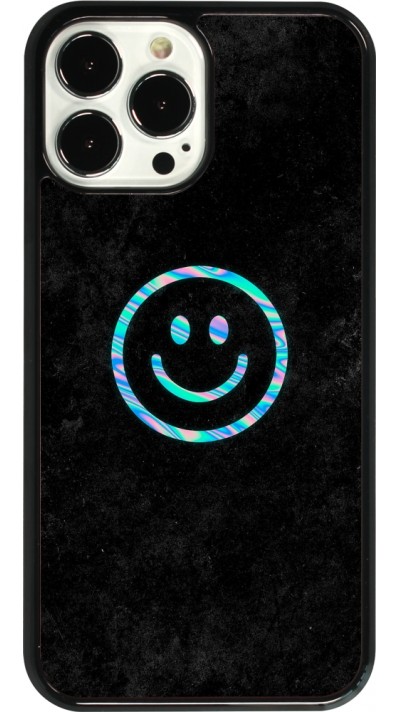 iPhone 13 Pro Max Case Hülle - Happy smiley irisirt