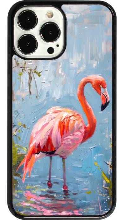 iPhone 13 Pro Max Case Hülle - Paint Flamingo