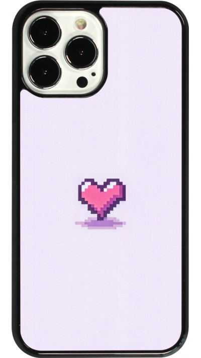 iPhone 13 Pro Max Case Hülle - Pixel Herz Hellviolett