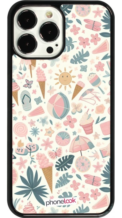 iPhone 13 Pro Max Case Hülle - Sommer Pink Muster