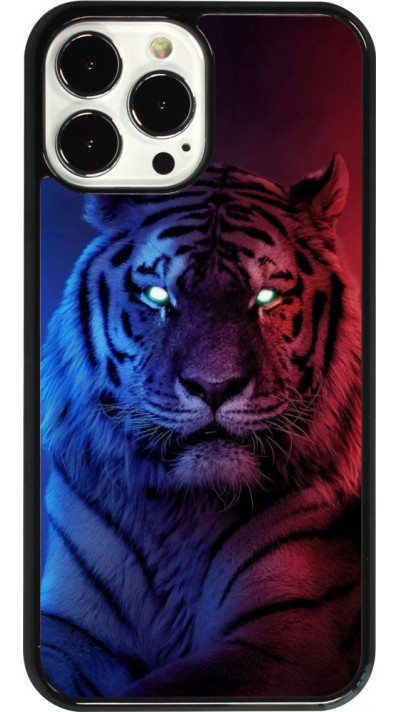 iPhone 13 Pro Max Case Hülle - Tiger Blue Red