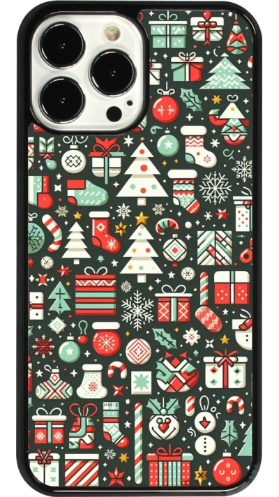 iPhone 13 Pro Max Case Hülle - Weihnachten 2023 Flachmuster