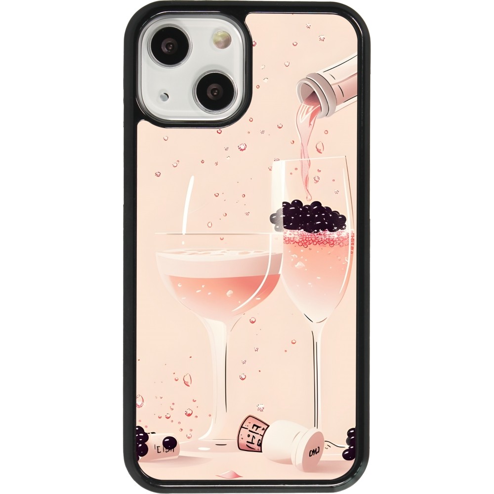 iPhone 13 mini Case Hülle - Champagne Pouring Pink